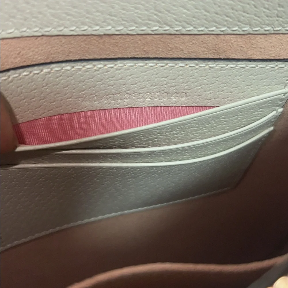 Gucci Apple Print GG Canvas Clutch Bag Cream Leather Trim Large Pouch Authentic - Picture 4 of 8